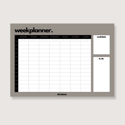 weekplanner printen